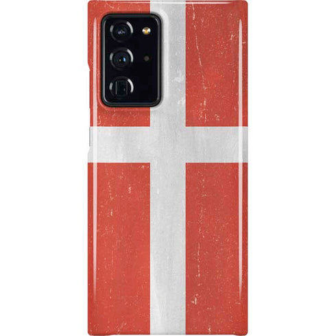Denmark Flag Distressed Galaxy Cases